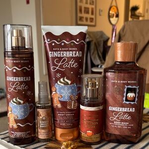 Gingerbread Latte & Bakery & Marshmallow Pumpkin Latte Bath & Body Works Set